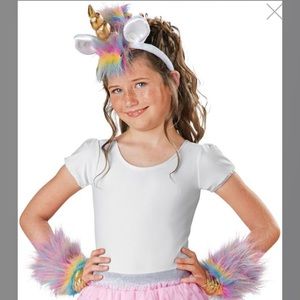 Rainbow Unicorn Horn and Wristlets Costume Kit